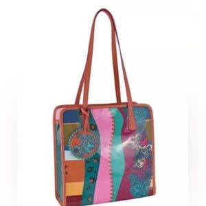 Catchfly Western Womens Tote Mixed Patterns Multicolor